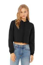 BELLA+CANVAS Women's Sponge Fleece Cropped Fleece Hoodie. BC7502