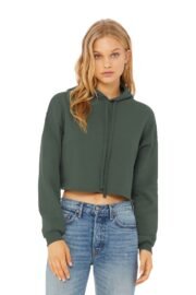 BELLA+CANVAS Women's Sponge Fleece Cropped Fleece Hoodie. BC7502 - Image 11