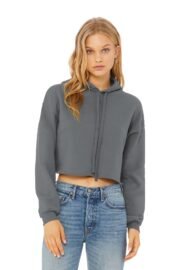 BELLA+CANVAS Women's Sponge Fleece Cropped Fleece Hoodie. BC7502 - Image 13