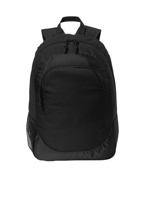 BG217_black_flat_straight Port Authority Circuit Backpack. BG217 - Image 1