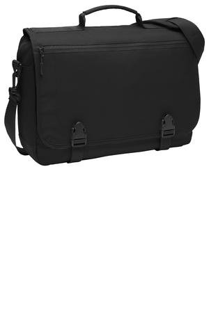 BG304_black_front Port Authority Messenger Briefcase. BG304 - Image 1