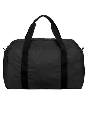 BG820_deepblack_flat_front Port Authority Mini Ripstop Travel Duffel BG820 - Image 1