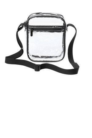 BG931_clearblack_bag_front Port Authority Clear Crossbody Bag BG931 - Image 1