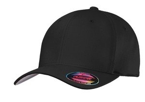 C813_Black_Flat_Front_2011 Port Authority Flexfit Cotton Twill Cap. C813 - Image 1