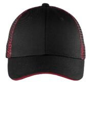 Port Authority Double Mesh Snapback Sandwich Bill Cap. C818 - Image 3