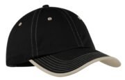 Port Authority Vintage Washed Contrast Stitch Cap. C835 - Image 6