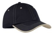 Port Authority Vintage Washed Contrast Stitch Cap. C835 - Image 8