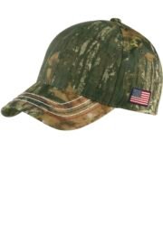 Port & Co Americana Contrast Stitch Camouflage Cap. C909 - Image 6