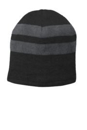 Port & Co Fleece-Lined Striped Beanie Cap. C922 - Image 5