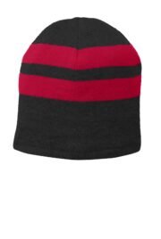 Port & Co Fleece-Lined Striped Beanie Cap. C922 - Image 6