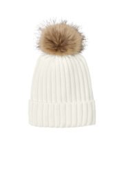 Port Authority Faux Fur Pom Beanie C990 - Image 7