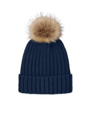 Port Authority Faux Fur Pom Beanie C990 - Image 8