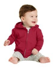 Port & Co Infant Core Fleece Full-Zip Hooded Sweatshirt. CAR78IZH - Image 2