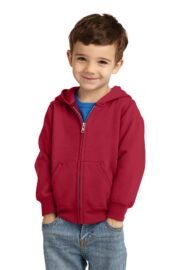 Port & Co Toddler Core Fleece Full-Zip Hooded Sweatshirt. CAR78TZH - Image 2