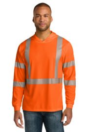 CornerStone ANSI 107 Class 3 Long Sleeve Segmented Tape Hooded Tee CS208 - Image 2
