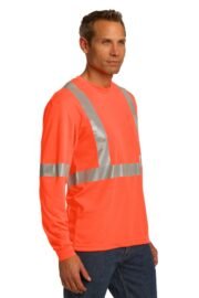 CornerStone ANSI 107 Class 2 Long Sleeve Safety T-Shirt. CS401LS - Image 2