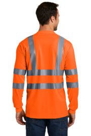 CornerStone - ANSI 107 Class 3 Long Sleeve Snag-Resistant Reflective T-Shirt. CS409 - Image 3
