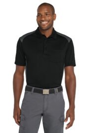 CornerStone Select Snag-Proof Two Way Colorblock Pocket Polo. CS416 - Image 2