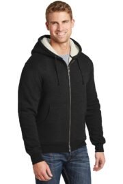 CornerStone Heavyweight Sherpa-Lined Hooded Fleece Jacket. CS625 - Image 2