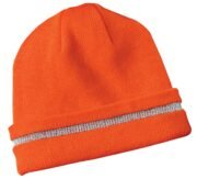 CornerStone - Enhanced Visibility Beanie with Reflective Stripe. CS800 - Image 2