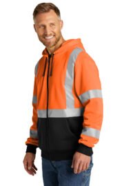 CornerStone A107 Class 3 Heavy-Duty Fleece Full-Zip Hoodie CSF300 - Image 2
