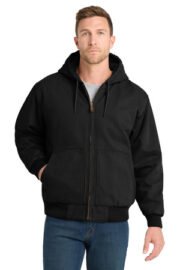 CornerStone Washed Duck Cloth Insulated Hooded Work Jacket. CSJ41