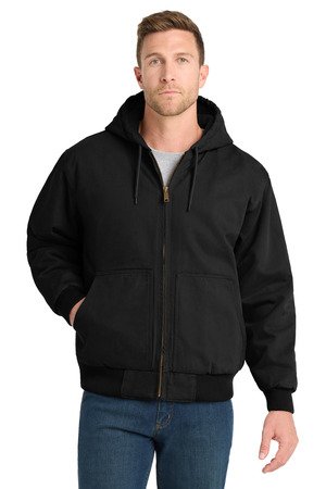CornerStone Washed Duck Cloth Insulated Hooded Work Jacket. CSJ41