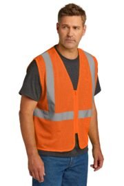 CornerStone ANSI 107 Class 2 Economy Mesh Zippered Vest. CSV101 - Image 2