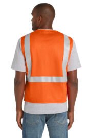 CornerStone ANSI 107 Class 2 Mesh Zippered Vest. CSV102 - Image 4