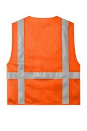 CornerStone ANSI 107 Class 2 Mesh Six-Pocket Zippered Vest. CSV104 - Image 6