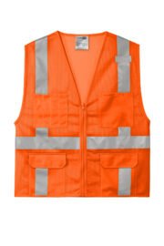 CornerStone ANSI 107 Class 2 Mesh Six-Pocket Zippered Vest. CSV104 - Image 5