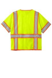 CornerStone ANSI 107 Class 3 Surveyor Mesh Zippered Two-Tone Short Sleeve Vest. CSV106 - Image 6