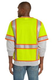 CornerStone ANSI 107 Class 3 Surveyor Mesh Zippered Two-Tone Short Sleeve Vest. CSV106 - Image 4