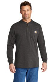 Carhartt Long Sleeve Henley T-Shirt CTK128 - Image 9