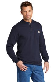 Carhartt Long Sleeve Henley T-Shirt CTK128 - Image 2