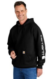 Carhartt Midweight Hooded Logo Sweatshirt CTK288 - Image 2