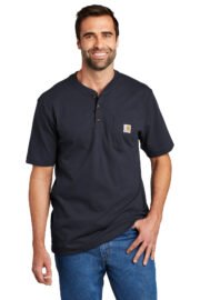 Carhartt Short Sleeve Henley T-Shirt CTK84 - Image 3