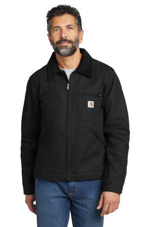 CTT103828_black_model_front Carhartt Tall Duck Detroit Jacket CTT103828 - Image 1