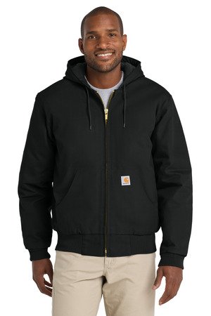 CTT106677_black_model_front Carhartt Tall Quilted-Flannel-Lined Duck Active Jac. CTT106677 - Image 1