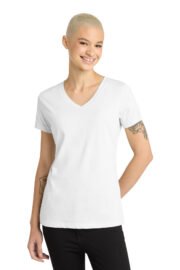 District - Women's Perfect Weight V-Neck Tee. DM1170L - Image 2