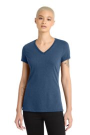 District Women's Perfect Blend CVC V-Neck Tee. DM1190L - Image 11