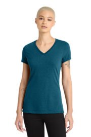 District Women's Perfect Blend CVC V-Neck Tee. DM1190L - Image 12