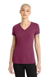 District Women's Perfect Blend CVC V-Neck Tee. DM1190L - Image 25