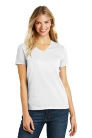 District Women's Perfect Blend CVC V-Neck Tee. DM1190L - Image 3