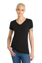 District Women's Perfect Tri V-Neck Tee. DM1350L - Image 8