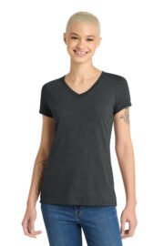 District Women's Perfect Tri V-Neck Tee. DM1350L - Image 9