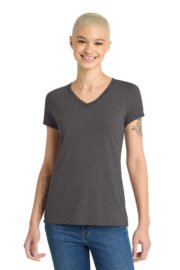 District Women's Perfect Tri V-Neck Tee. DM1350L - Image 15