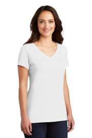 District Women's Perfect Tri V-Neck Tee. DM1350L - Image 2