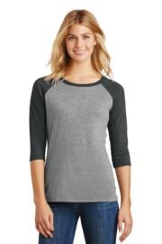 District Women's Perfect Tri 3/4-Sleeve Raglan. DM136L - Image 8