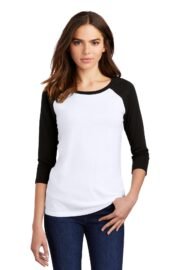 District Women's Perfect Tri 3/4-Sleeve Raglan. DM136L - Image 10